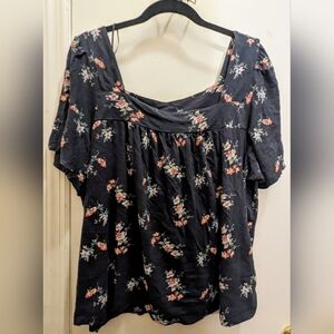 Lucky Brand Navy floral top